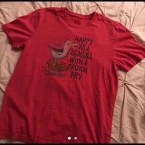 Life is Good Happy as a Seagull with a French Fry